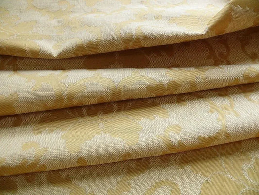 Brunschwig & Fils Lotus Medallion Damask Cotton Viscose - Maize