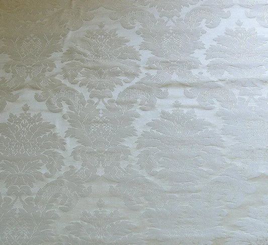 LEE JOFA LA SCALA CLASSIC SILK DAMASK "IVORY" WHITE BTY
