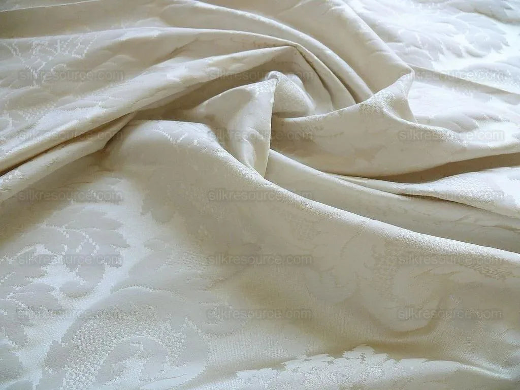 Lee Jofa La Scala Classic Silk Damask "ivory" White Bty