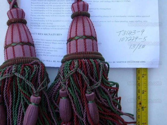 Scalamandre "hampton Court" Double Tie Back Red, Green, Purple