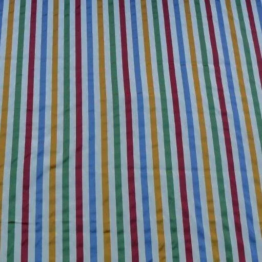 SCALAMANDRE Louvre Satin Stripe Red Green Yellow Blue White