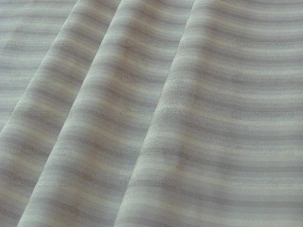 Scalamandre "domenico Stripe" 100% Silk Taffeta Taupe Bty