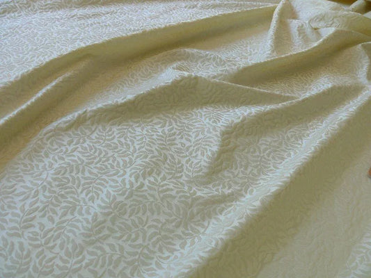 SCALAMANDRE BLAIRSPRIG WHITE CREAM WHITE MINI FOLIAGE100% SILK B