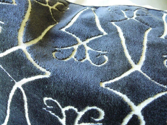 Old World Weavers Princess Aida Cut Velvet 19" Pillows Black Exclusive