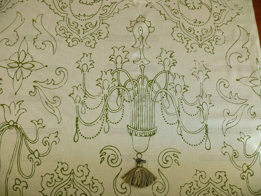 Fun! Jay Smith Chandelier Chic Tassels Embroidery Green White imported from South Africa