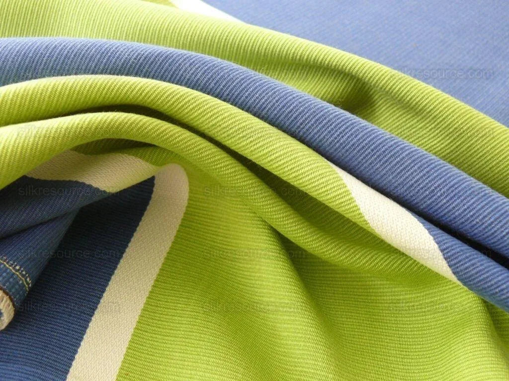 By Yard Perennials Fabric / Sutherland "sea" Salt Outdoor Fabric Green & Blue Stripe