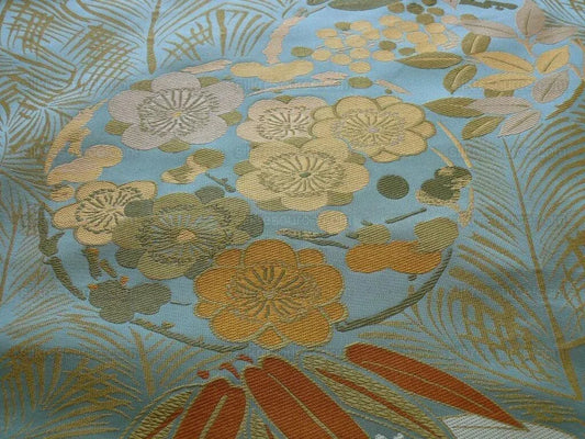 1.2Y Kravet Coutour Imperial Kimono Silk Lampas Mineral Blue MSRP USD 270/Y
