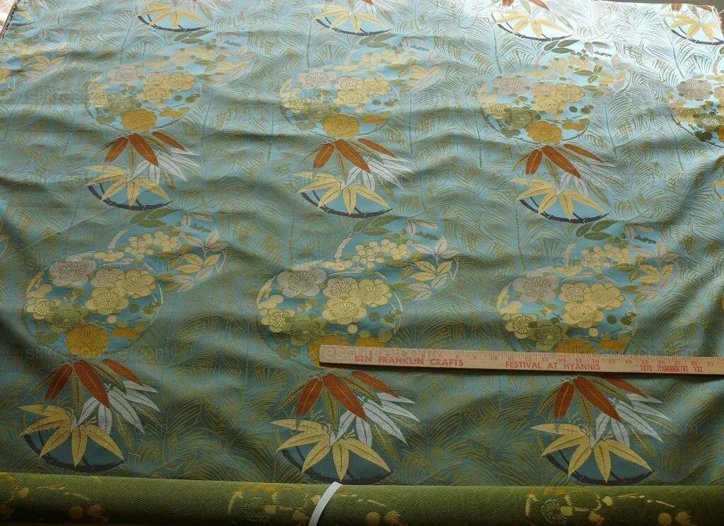 1.2Y Kravet Coutour Imperial Kimono Silk Lampas Mineral Blue MSRP USD 270/Y