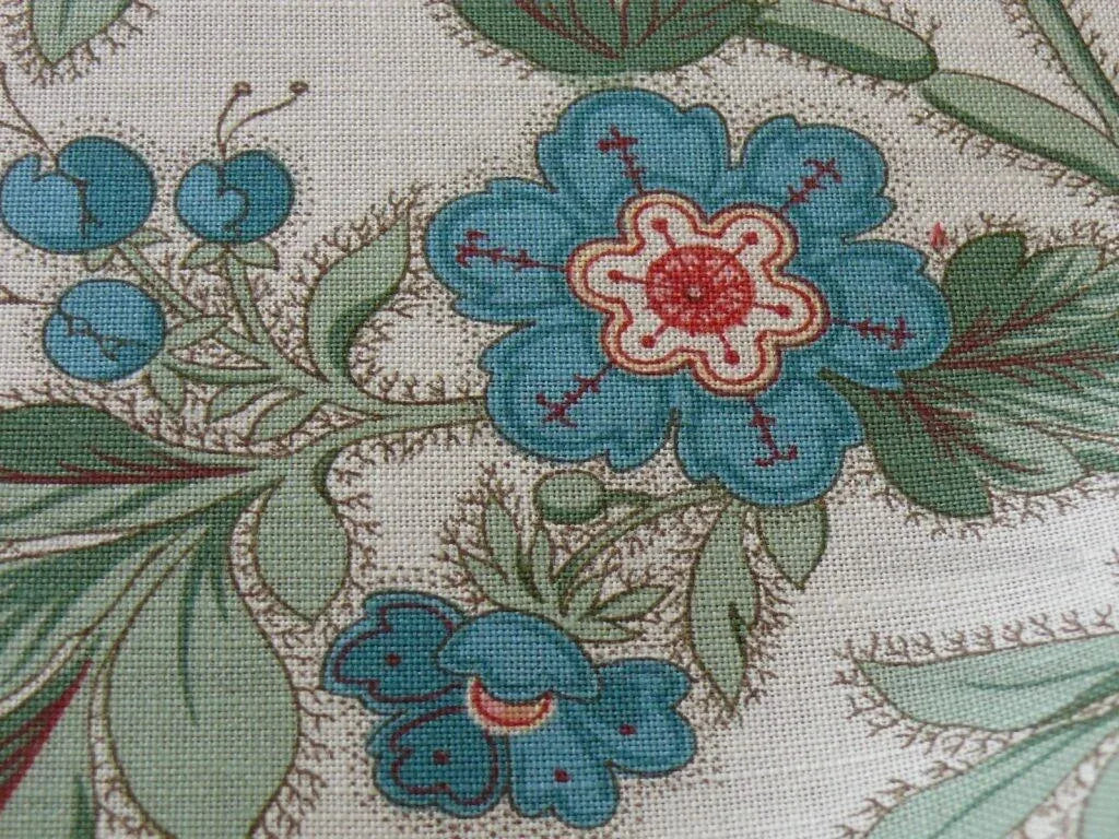 5.7y Scalamandre "gillian" Printed Linen Foliage Jacobean Red MSRP USD239/y