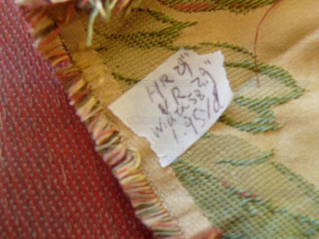 1.95y 100%silk Lampas Giant Tree Of Life Chrysanthamum Floral