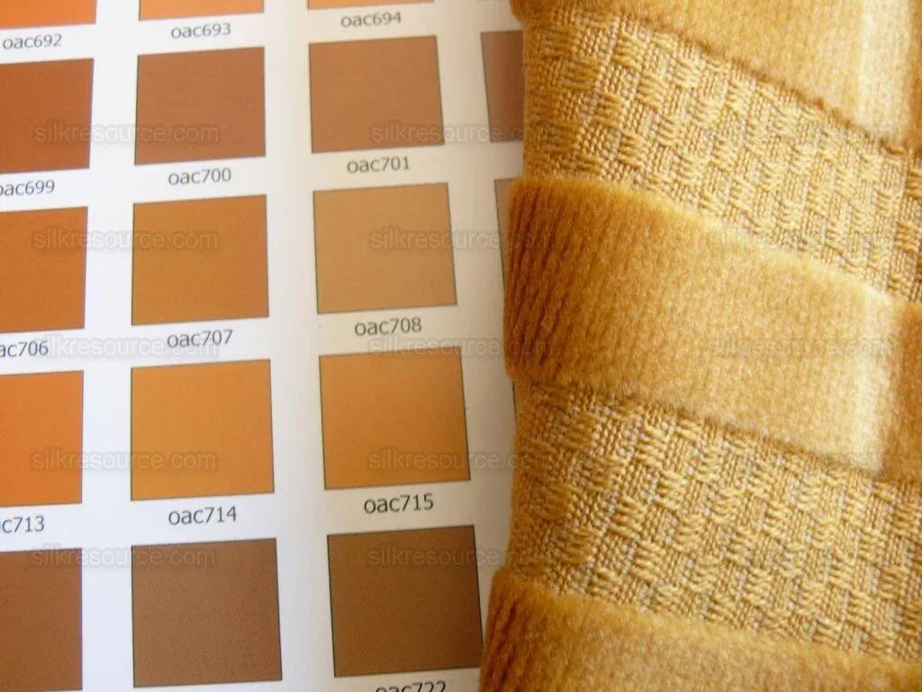 Bty Scalamandre Prairie Stripe Velvet Honey Gold Brown