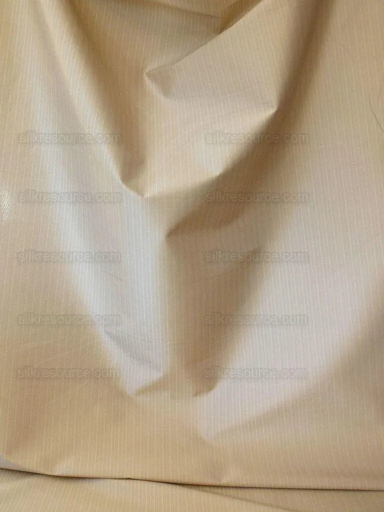 By yard Bergamo Rubelli Silver Charcoal Pale Gold Silver Pinstripe Silk Faille Jacquard with Backing MSRP USD278/Y