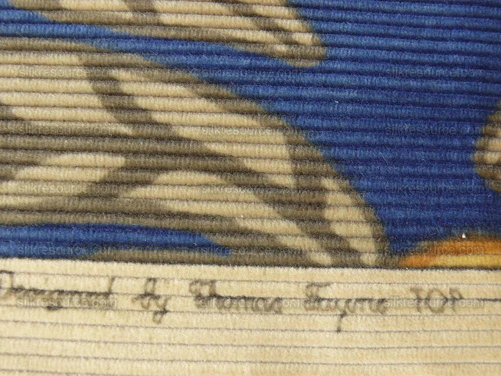 By Yard Brunschwig & Fils Tropical Apricot Print Velvet Corduroy 100% Cotton 1208 MSRP280/Y