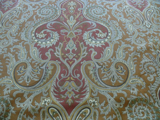 KRAVET CANDICE OLSON VELVETEEN PAISLEY ORANGE CORAL PINK BTY