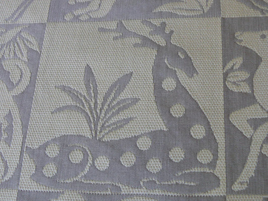 CLARENCE HOUSE "GALEAZZO" AFRICAN ANIMAL EPINGLE GREY SILVER BTY