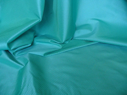 CLARENCE HOUSE VEGA SILK TEXTURD SWISS DOT SEA GREN SAPPHIRE BTY