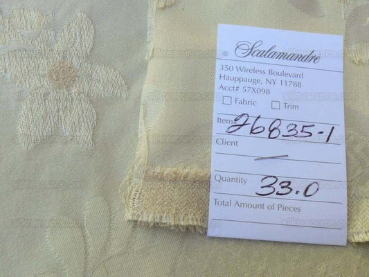 Scalamandre Bouquet Damask Classic Grand Cream Ivory Damask MSRP USD 512