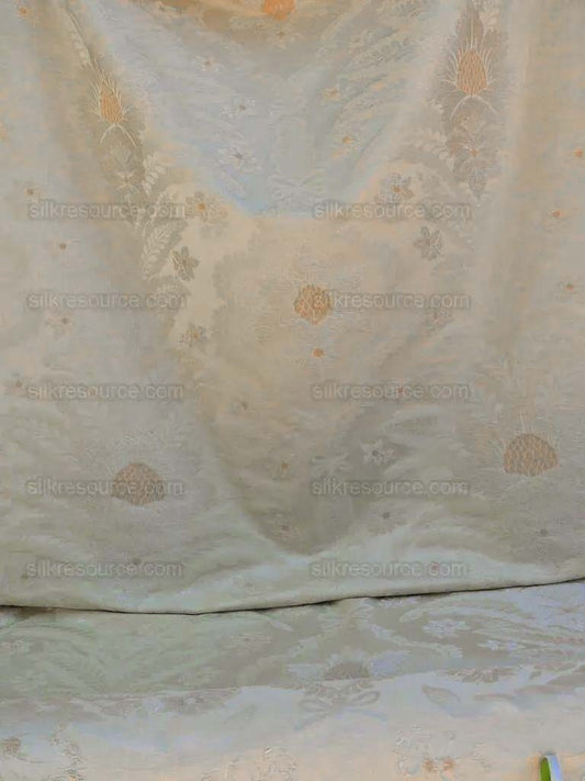 Scalamandre Bouquet Damask Classic Grand Cream Ivory Damask MSRP USD 512