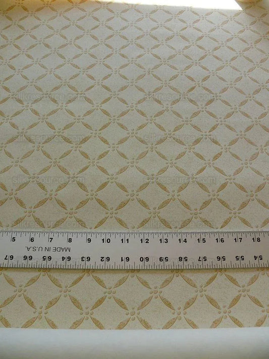 4.75 YARDS SCALAMANDRE MEETING ST DIAMOND WALLPAPER CHAMOIS GOLD