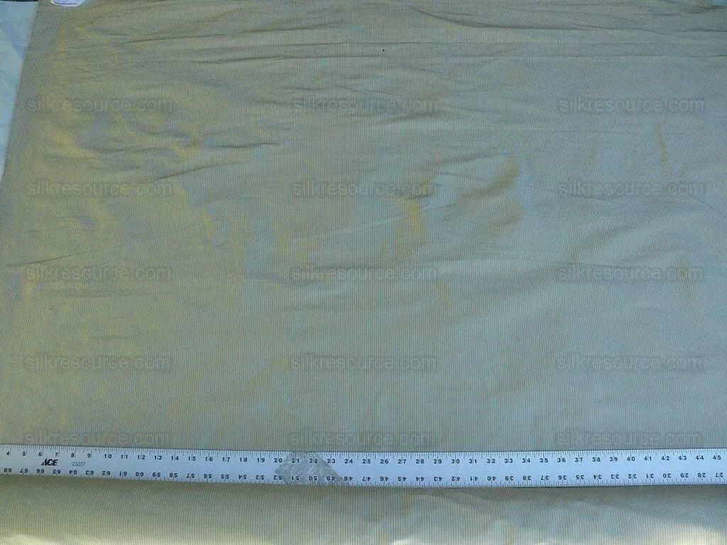 Bty Italian Silk Woven Pin Stripe Pale Sage Green Cream #1281