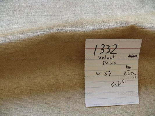 3.6y Robert Allen Silky Velvet Fawn Beige White MSRP USD 98/Y