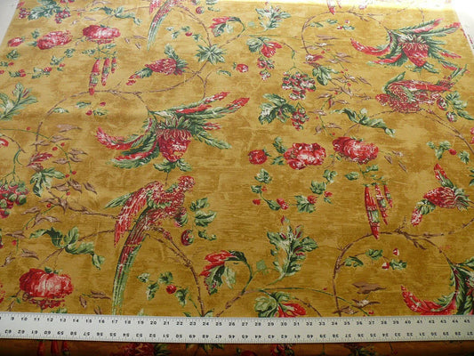 BTY SCALAMANDRE DUNRAVEN BIRD OF PARADISE HAND PRINT MSRP$284/Y