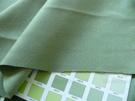 Brunschwig & Fils Constable Flannel Wool Satin Fern Green Heavy MSRP USD 200+