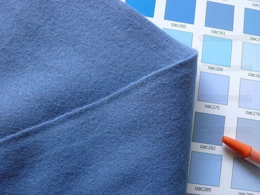 Brunschwig & Fils Constable Flannel Wool Satin Slate Blue Heavy MSRP USD 200+/y