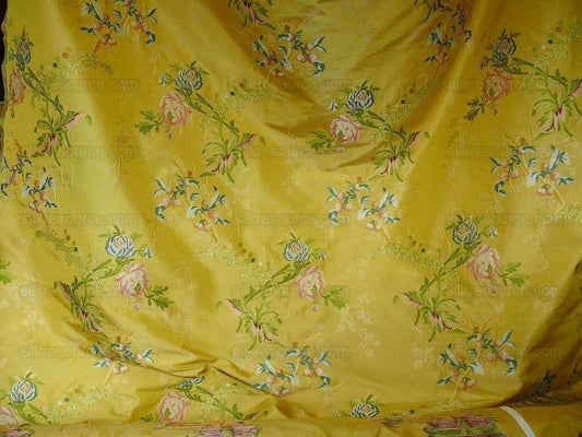 By Yd Scalamandre Cerasella French Documentary Flower Garland Yellow MSRP USD 638/Y