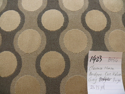 CLARENCE HOUSE BRIDGET CUT VELVET GREY SILVER MSRP$510/Y