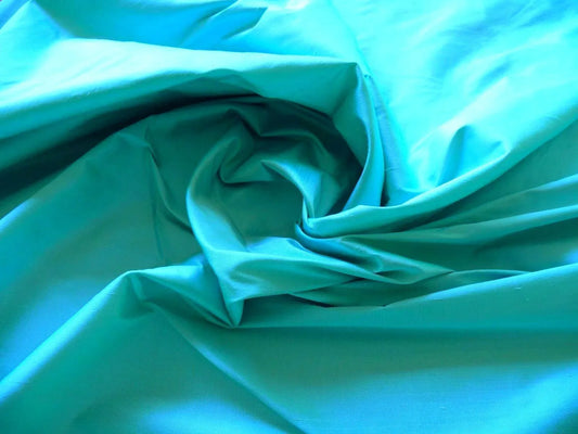 ROBERT ALLEN 100% SILK DUPIONI BRITE ROBIN'S EGG BLUE AQUA 54"W