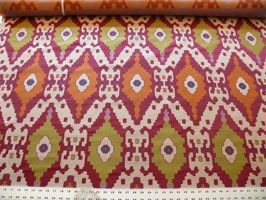 Clarence House Masa Jarquard Ikat Colorful Silk Blend MSRP USD 410/Y