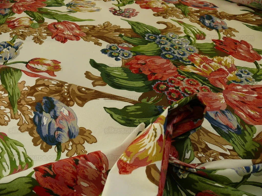 10.6y Schumacher Fernwick-rr Bouquet Tulips Classic Block