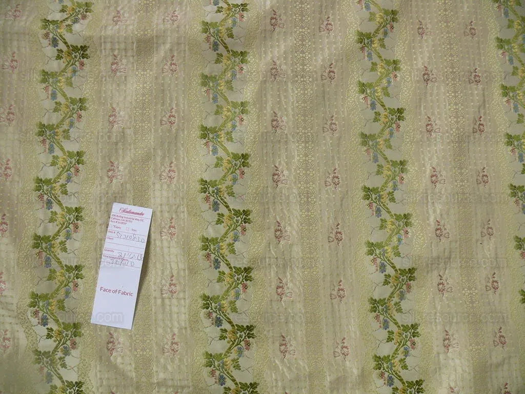 Scalamandre Old World Weavers Silk Lisere Romano Ivory Rt$400