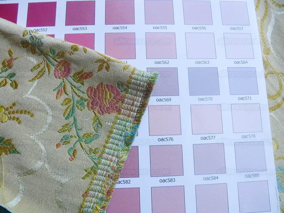 Scalamandre Barino Floreale Gold Lampas Lace Italy MSRP USD 304/Y