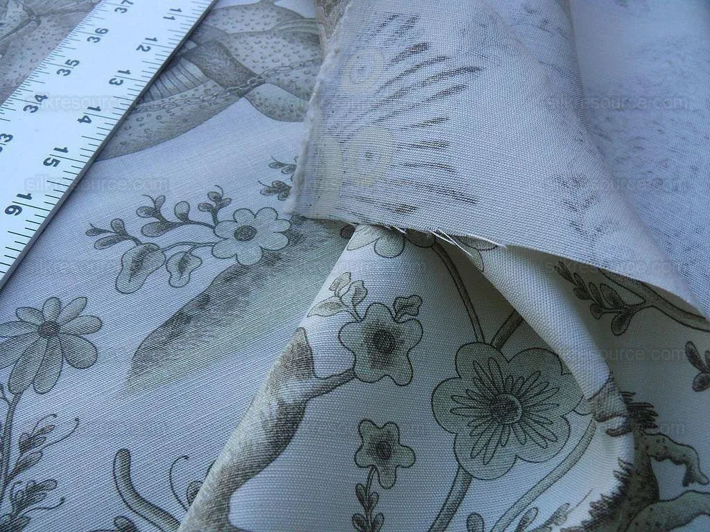 Scalamandre Grey Watkins Enchanted Forest Taupe Myth Horse