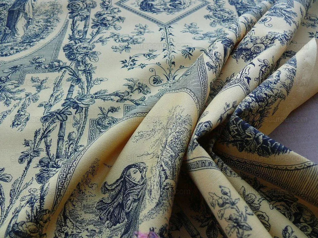 Scalamandre Quattra Staggioni Four Seasons Goddess Blue Yellow