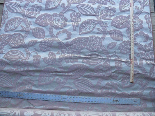 Old World Weavers 100% Silk Damask Carlsten Lilac MSRP USD 278/Y