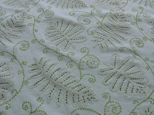 28.75Y SCALAMANDRE FOSSILS EMBROIDERY MSRP$372/Y! Light Green