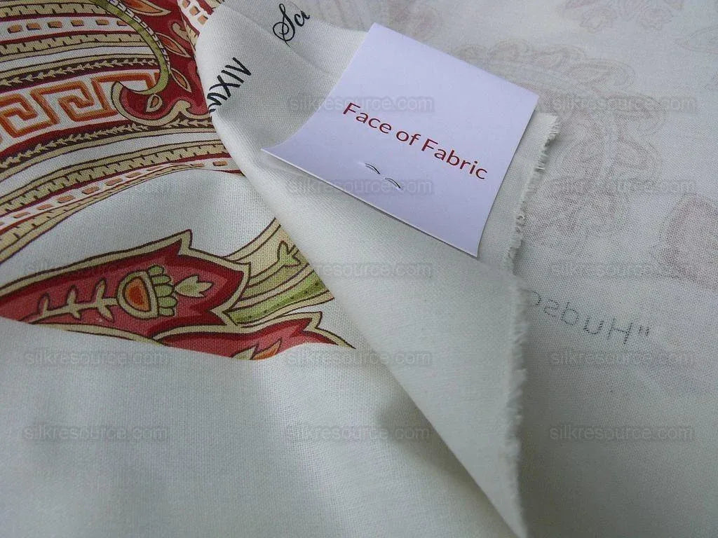 By Yard Scalamandre Hudson Multi/white Paisley Printed Cotton Sateen Belle Jardin Collection Fr France MSRP USD 216/y