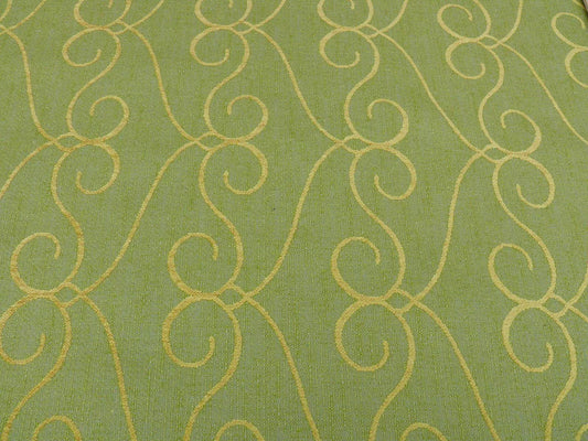 22.2YD SCALAMANDRE AYESHA CHENILLE JACQUARD GREEN MSRP$296/Y