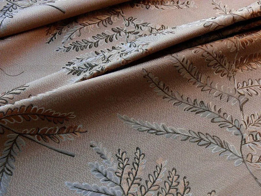 By Yd Scalamandre Woodside Fern Damask Canyon Copper MSRP USD 480/Y