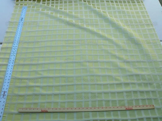 By Yard Scalamandre Fonthill Palladium Lampas Celerie Pale Green Yellow Gold Mid Century MSRP USD 196/Y