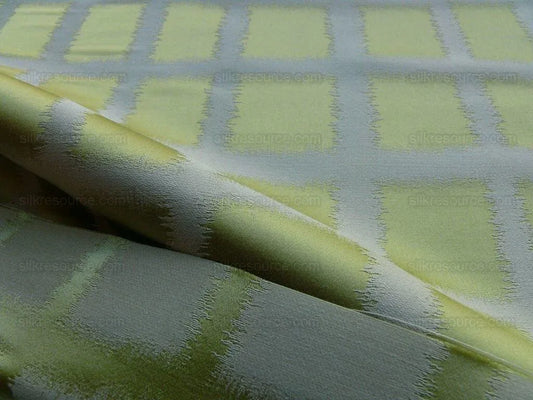 By Yard Scalamandre Fonthill Palladium Lampas Celerie Pale Green Yellow Gold Mid Century MSRP USD 196/Y