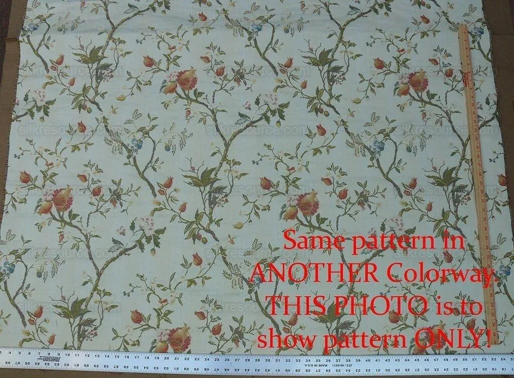 Renaissance Lampas Melograno Pom Fig Rose Tree Of Life On Yellow Gold #1633