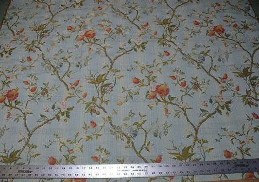 SCALAMANDRE MELOGRANO POM FIG TREE OF LIFE ON BLUE #1634