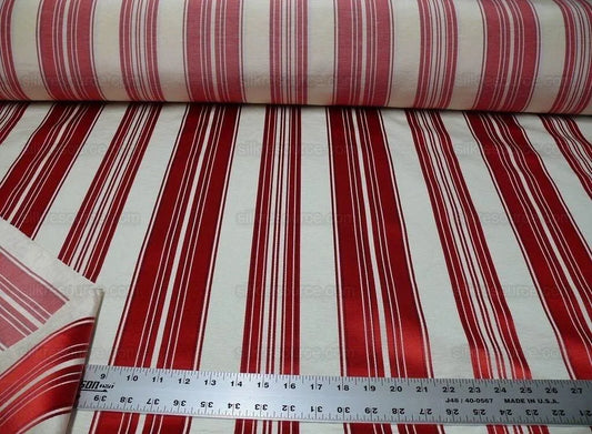 Brunschwig & Fils Vilmorin Satin Stripe Lipstick Red MSRP USD 290/y
