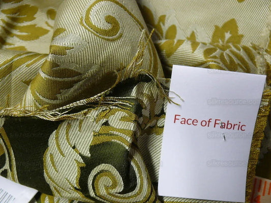 By yard Scalamandre Neoclassical Emma’s Urns Deep Green Gold 100% Silk MSRP USD459/y