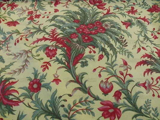 by yard Old World Weavers Tabriz Fonthill Persian Rug Gold Pink Flower On Yellow MSRP USD 204/y