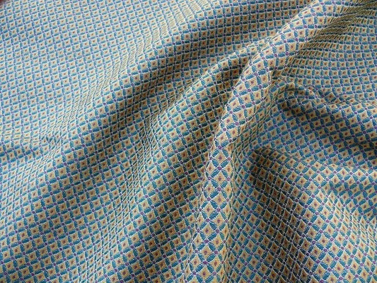 Scalamandre BRAMUCCIO TEAL & RED GOLD SMALL LATTICE MSRP